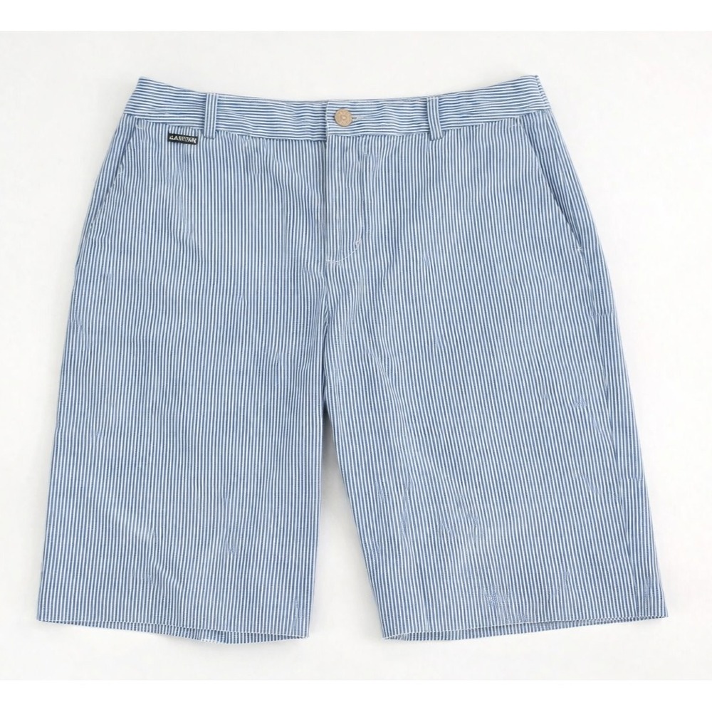LRL Ralph Lauren Active Blue White Stripe‎ Bermuda Shorts Classic Preppy Golf 4